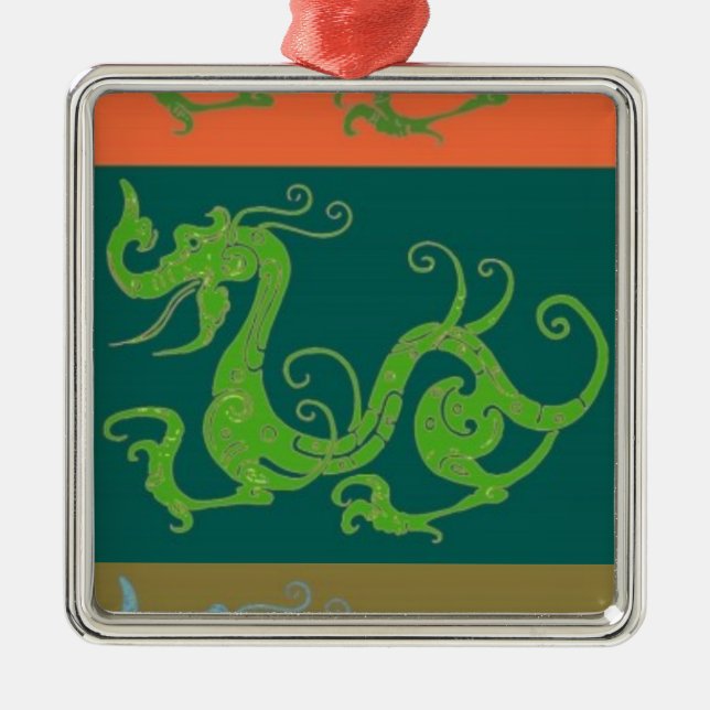 Métallique Ornement de dragons (Devant)