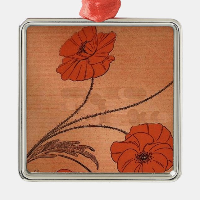 Métallique Ornement de fleurs sauvages (Devant)