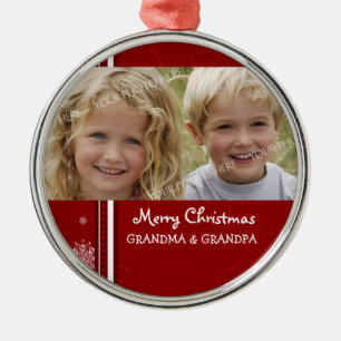 Métallique Ornement de grands-parents de Joyeux Noël de phot