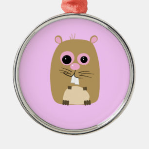 Métallique Ornement de hamster de bande dessinée