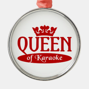 Métallique Ornement de la reine du Karaoké