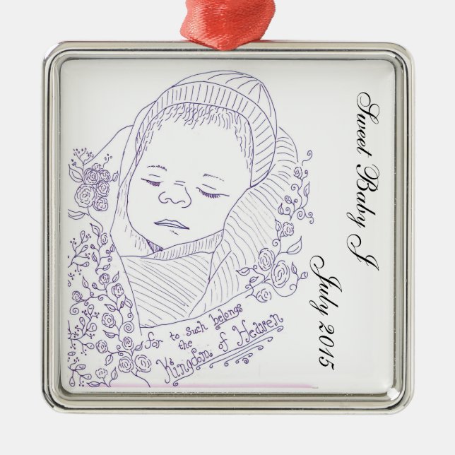 Métallique Ornement de perte de grossesse (Devant)