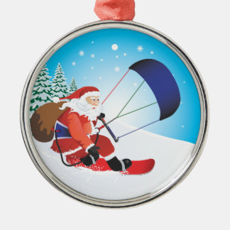 Métallique Ornement de prime de surf des neiges de Père Noël