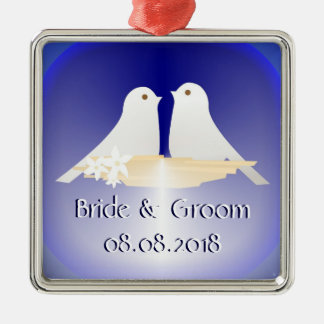 Métallique Ornement de souvenir de mariage