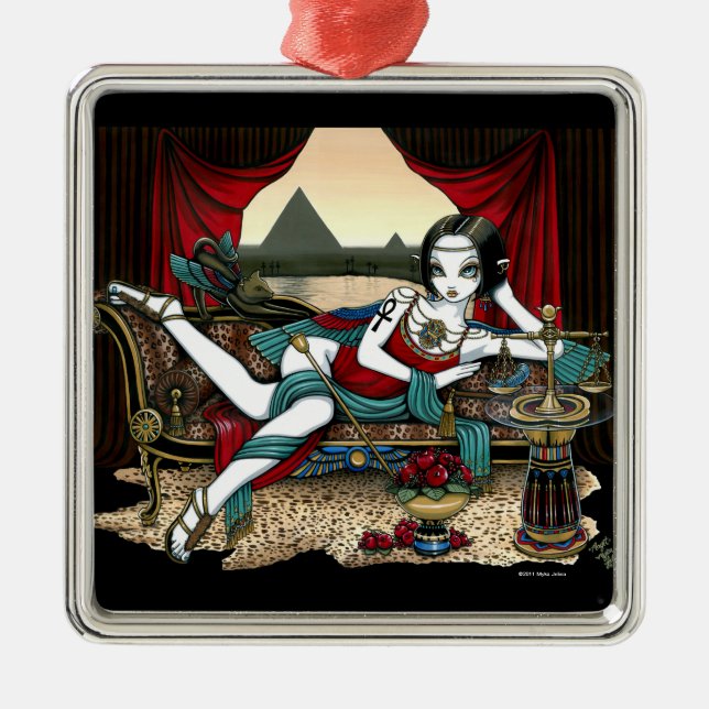 Métallique Ornement égyptien d'ange de déesse de "Mayet" (Devant)