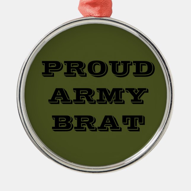 Métallique Ornement Fière Brat de l'Armée (Devant)