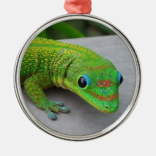 Métallique Ornement Gecko Jour de Poussière