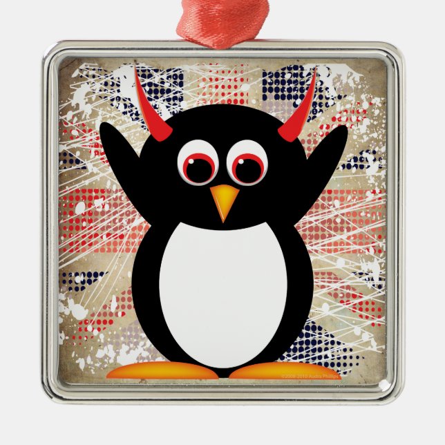 Métallique Ornement mauvais de Penguin™ (Devant)