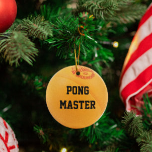 Métallique Ornement personnalisé Ping Pong Lover