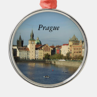 Métallique Ornement rond de voyage cadeau de Prague tchèque P