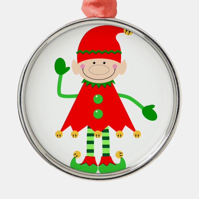 Métallique Petit ornement de l'aide de Père Noël (Devant)