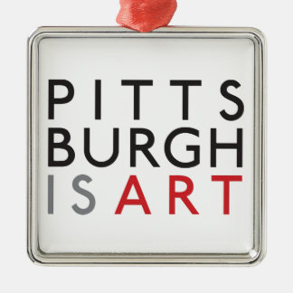 Métallique Pittsburgh est ornement de vacances d'art