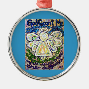 Métallique Sérénité Prière Ange Art Peinture Ornement Cha