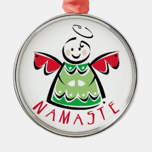 Métallique Vacances Namaste Angel Ornement