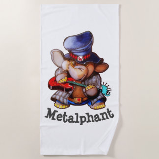 Metalphant avec la serviette de plage de guitare -