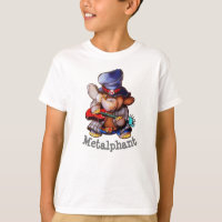 Metalphant avec le T-shirt de l'enfant de guitare