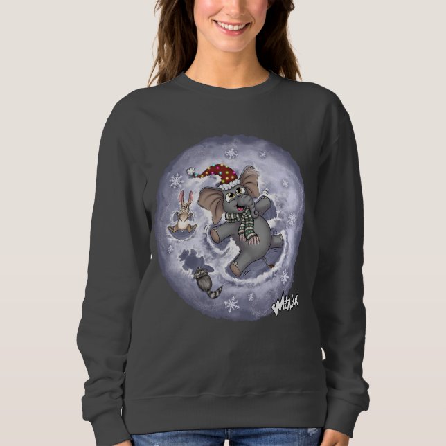 Metalphant Wilbur Angels de neige Sweatshirt femme (Devant)