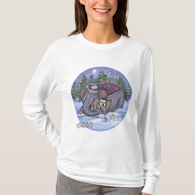 Metalphant Wilbur & Mom Women Long Sleeve T-Shirt (Devant)