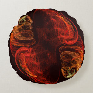 Métamorphose Abstrait Art Round Coussin