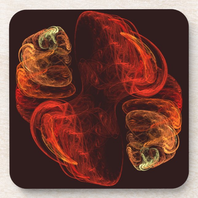 Métamorphose Dessous de verre de liège d'art Abstr (Devant)