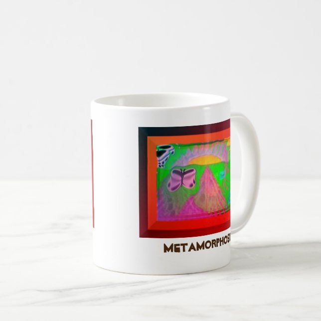Métamorphose fractale Mug (Devant droit)