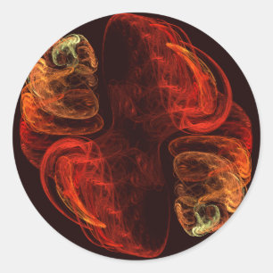 Métamorphose Sticker Abstrait Art Round