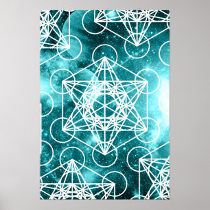 Metatron's Cube Space Poster