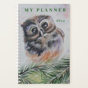 Mete Baby Owl Planner Année personnalisée - Texte