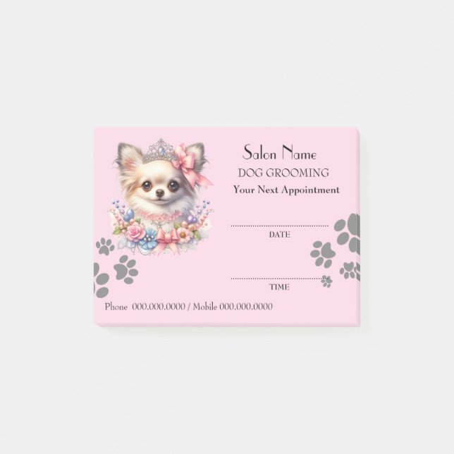 Mete chien toilettage Rendez-vous Post-it® Notes (Devant)