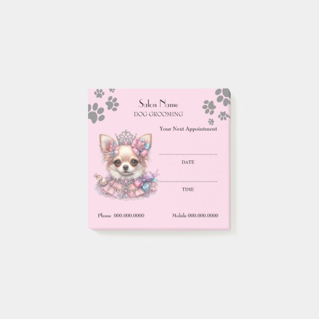 Mete chien toilettage Rendez-vous Post-it® Notes (Devant)