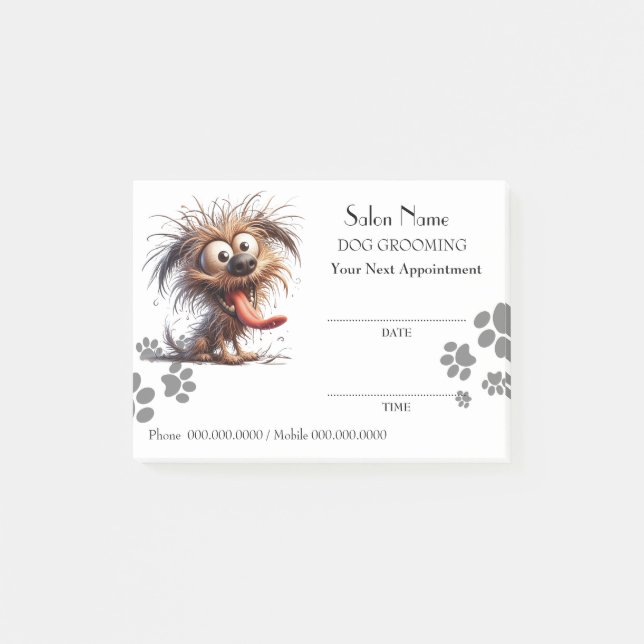 Mete chien toilettage Rendez-vous Post-it® Notes (Devant)