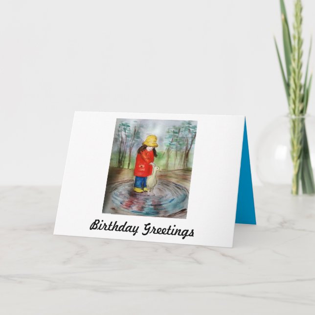 Météo pour les canards Carte d'anniversaire (Devant)