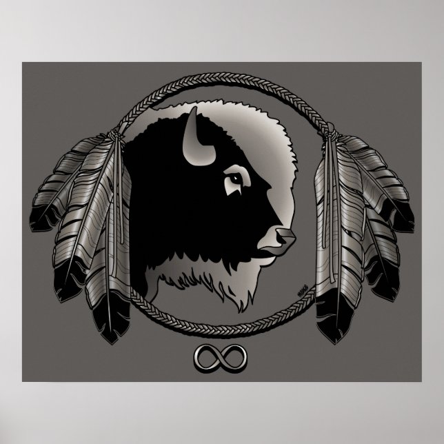 Metis Art Poster Spirit Animal Native Print Poster (Devant)