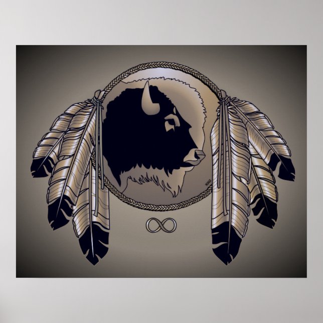 Metis Art Poster Spirit Animal Native Print Poster (Devant)