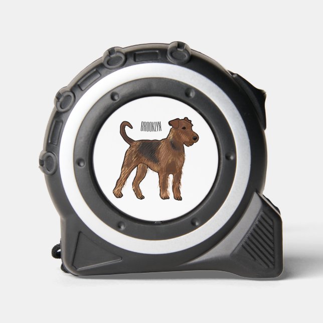 Mètre Ruban Airedale terrier dog cartoon (Recto)