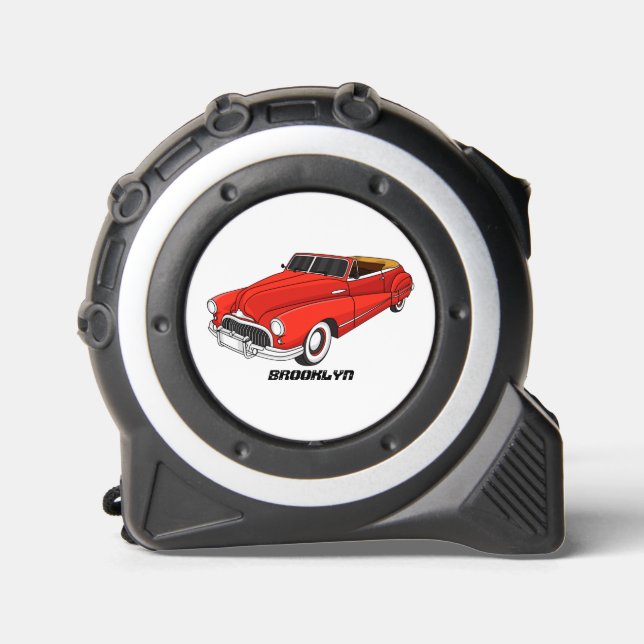 Mètre Ruban Automobile classique rouge 1948 (Recto)