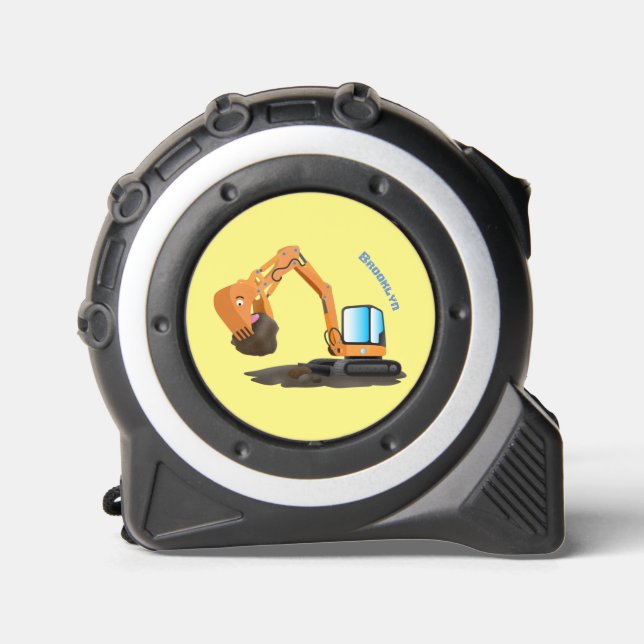 Mètre Ruban Caricature de la pelle orange (Recto)