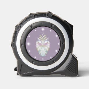 Mètre Ruban Chouette Oracle Pastel violet avec étoiles étincel
