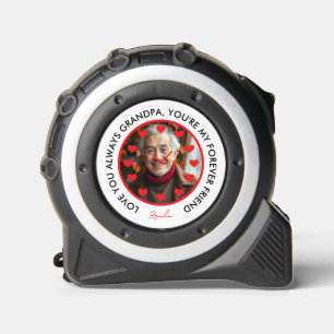 Mètre Ruban Coeurs rouges mignons Horloge Amour Grands-parents