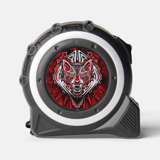 Mètre Ruban Conception de totem tribal Haida Loup (Recto)