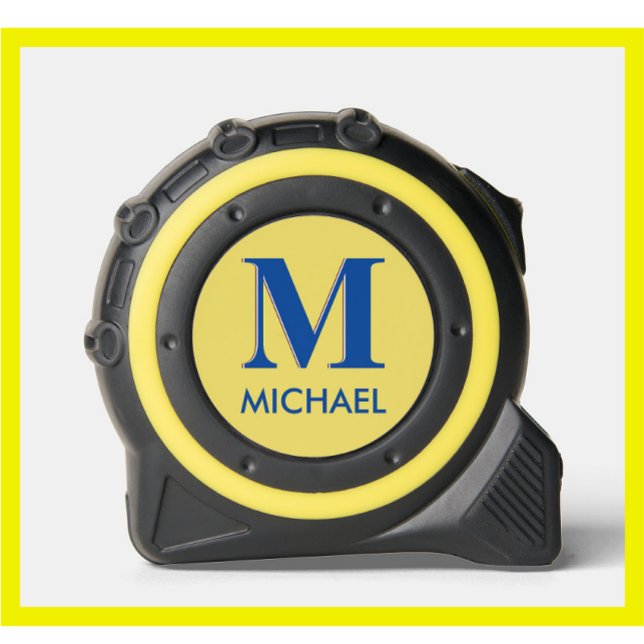 Mètre Ruban Cool Moderne Personnalisé Monogramme Personnalisé  (Créateur téléchargé)