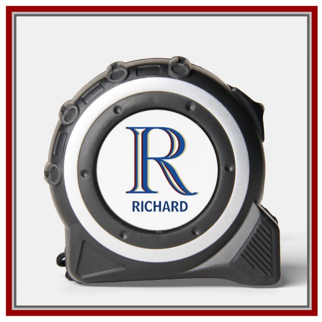 Mètre Ruban Cool Moderne Personnalisé Monogramme Personnalisé  (Créateur téléchargé)