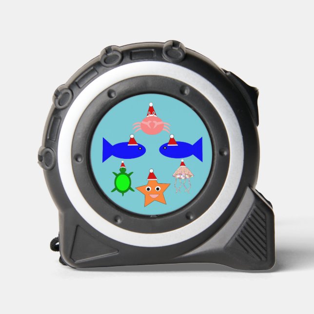 Mètre Ruban Créatures de la mer de Noël (Recto)