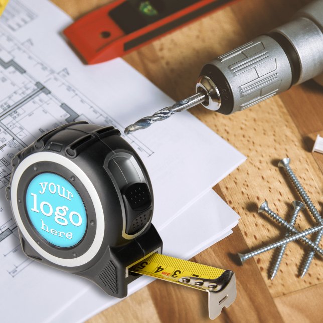 Mètre Ruban Créer un logo personnalisé pour les petites entrep (Create Custom Small Business Company Logo Branded Tape Measure)