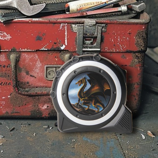 Mètre Ruban Dragon noir cuivre or (Créateur téléchargé)