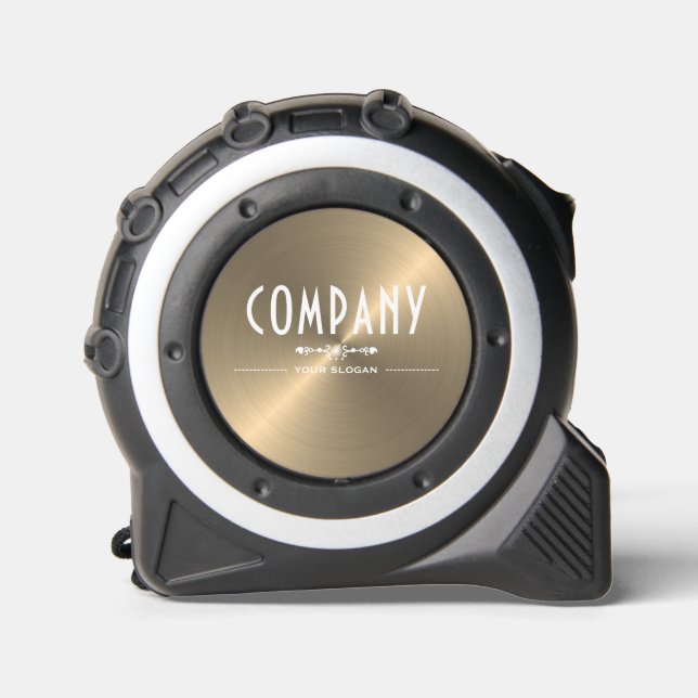 Mètre Ruban Effet métal or décoratif Nom de l'entreprise (Recto)