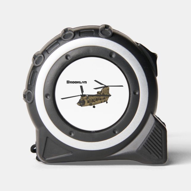 Mètre Ruban Exemple d'hélicoptère militaire Chinook (Recto)