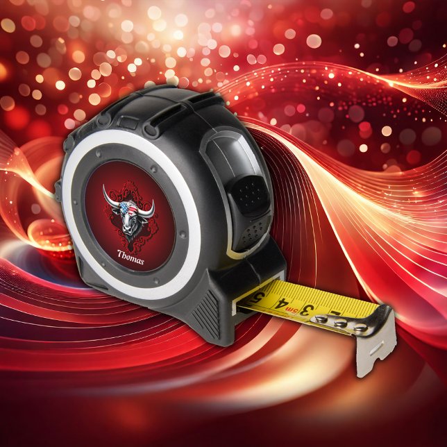 Mètre Ruban Fierté et force, un taureau américain (Créateur téléchargé)