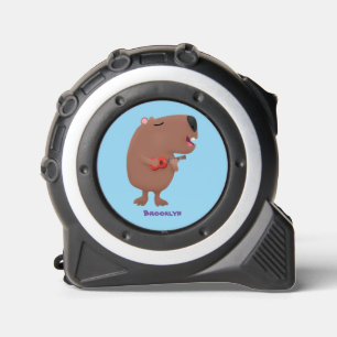 Mètre Ruban Illustration de dessin animé de capybara ukulele