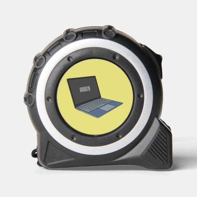 Mètre Ruban Illustration de dessin sur ordinateur portable (Recto)